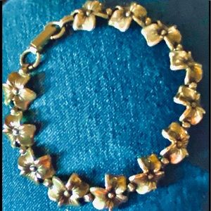 Vintage Beaucraft Violet Sterling Silver Bracelet